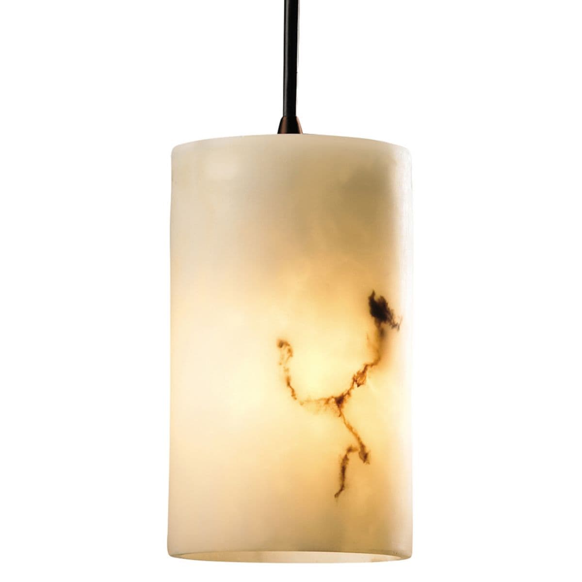 Justice Design Group | LumenAria Cylinder Mini Pendant — Flat Rim, Dark Bronze