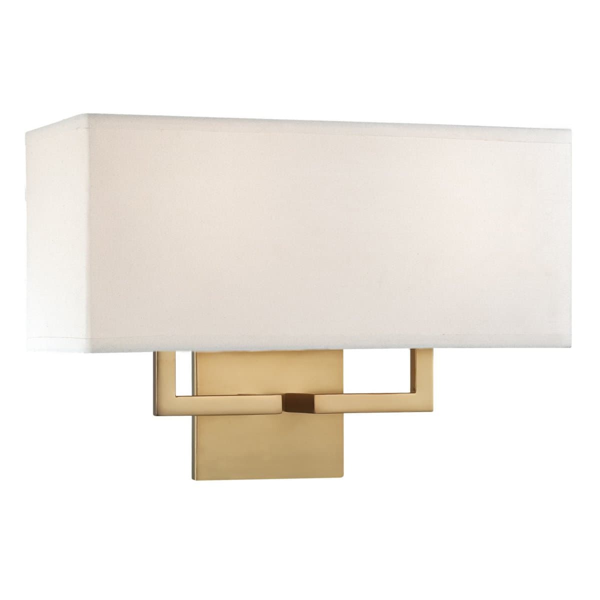George Kovacs | Fabric Wide Wall Sconce — Honey Gold with White
