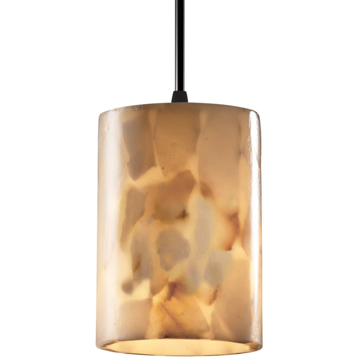 Justice Design Group | Alabaster Rocks! Mini Pendant — Matte Black