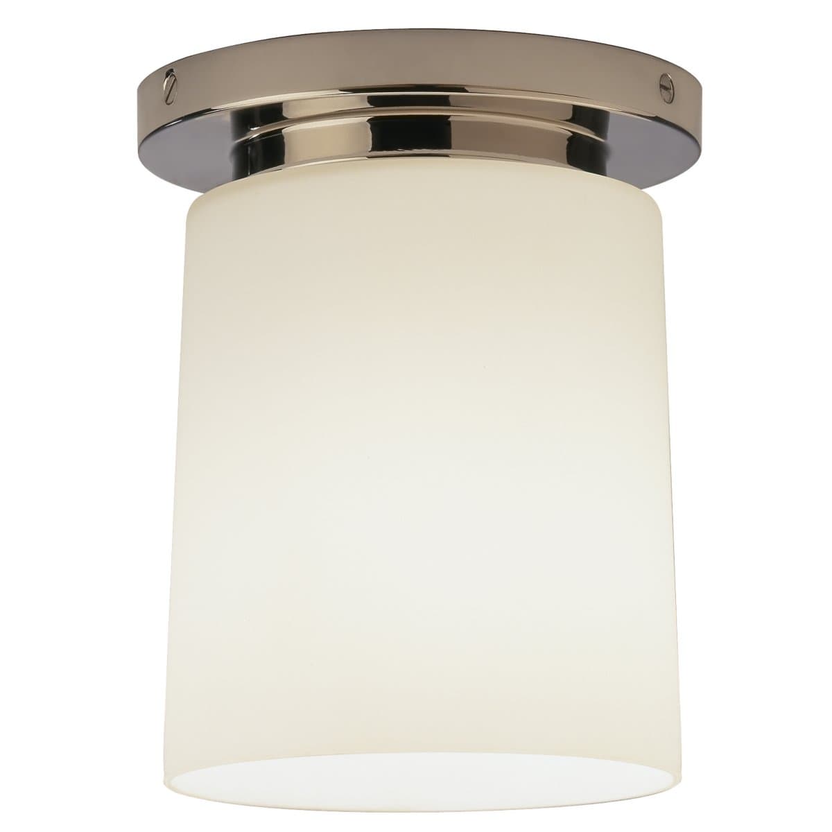 Robert Abbey | Nina Corta Flush Mount Light — Polished Nickel, Frosted White Cased
