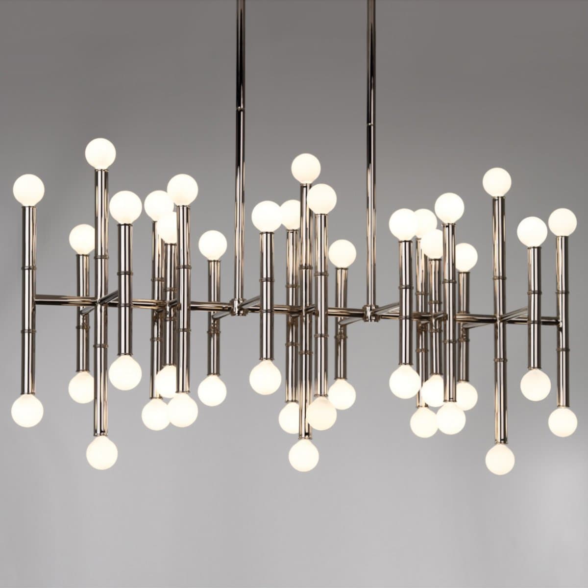 Jonathan Adler | Meurice Rectangular Chandelier — Polished Nickel
