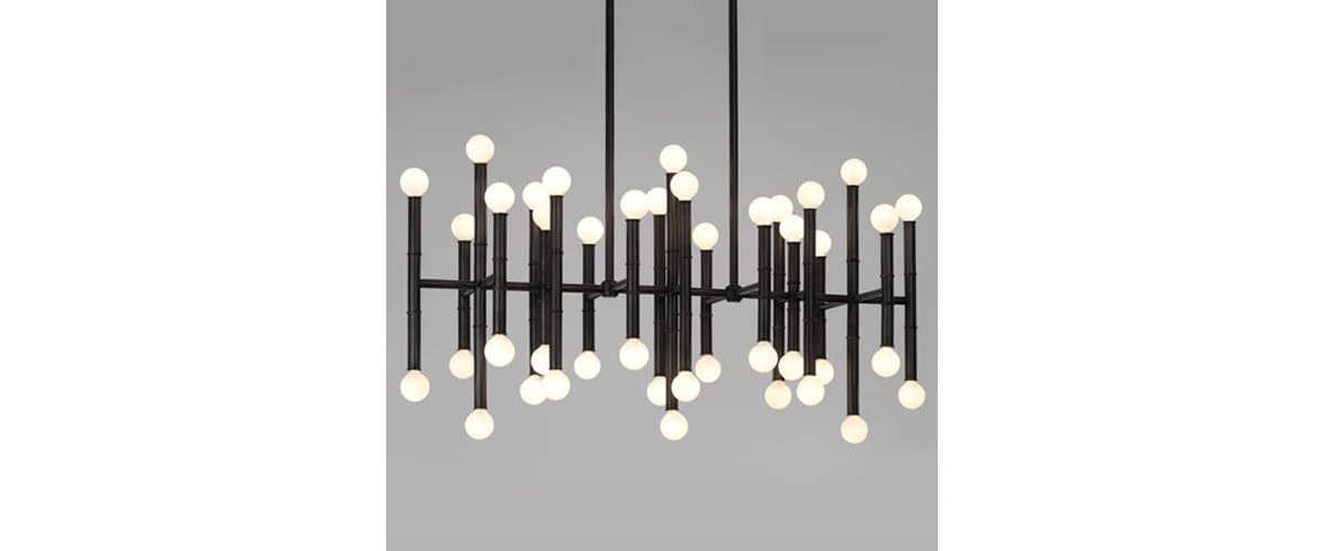 Jonathan Adler | Meurice Rectangular Chandelier — Polished Nickel - alternate view