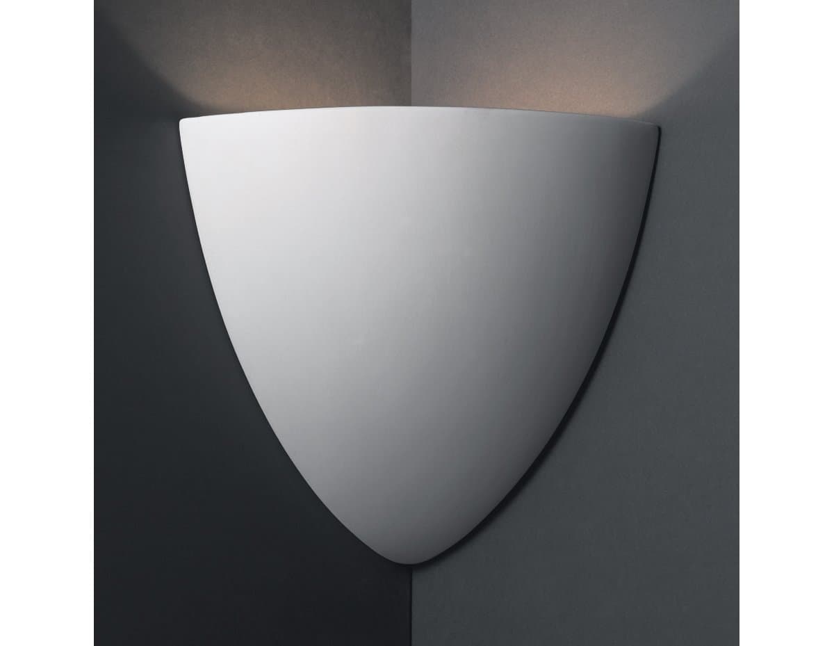 Justice Design Group | Teardrop Corner Sconce — Bisque, Incandescent