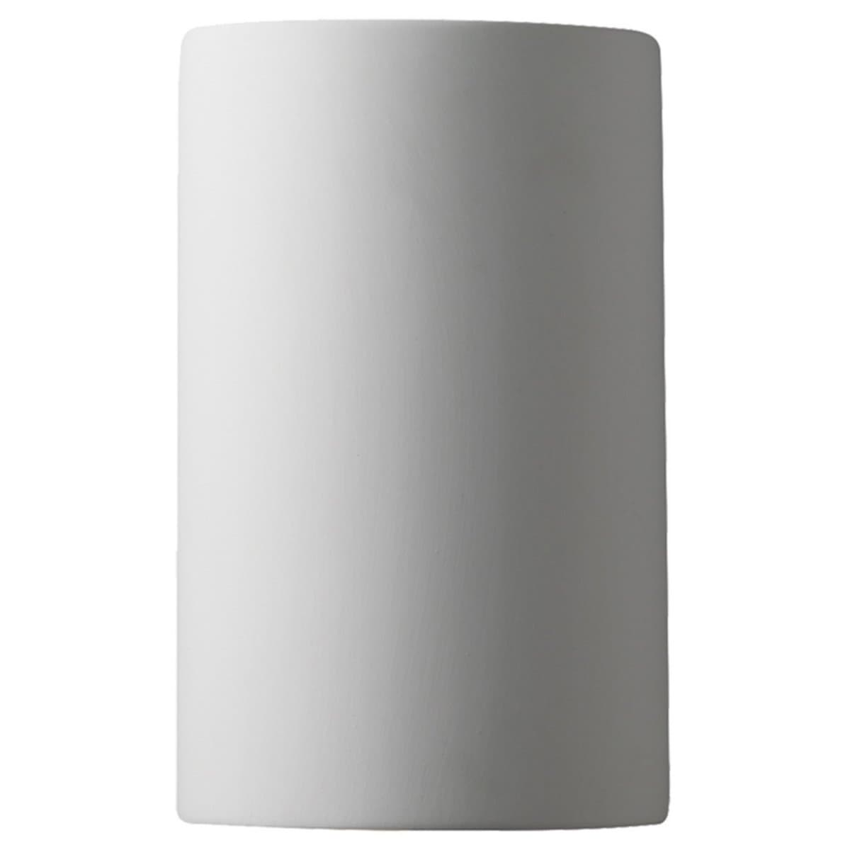 Justice Design Group | Ambiance Cylinder Downlight Wall Sconce — Bisque, Small Shade, Standard Light, Downlight, Replaceable Bulb