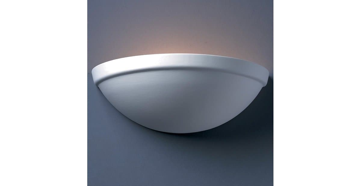 Justice Design Group | Rimmed Quarter Sphere Wall Sconce — Bisque, Incandescent