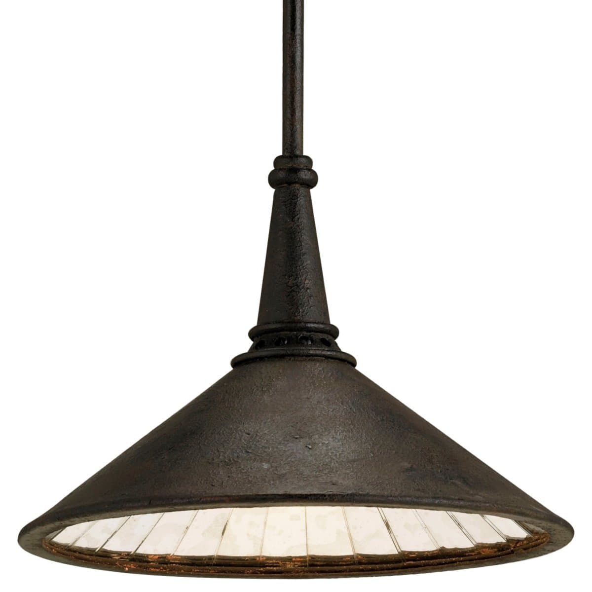 Currey & Company | Manuscript Pendant — Smoke Black and Mirror