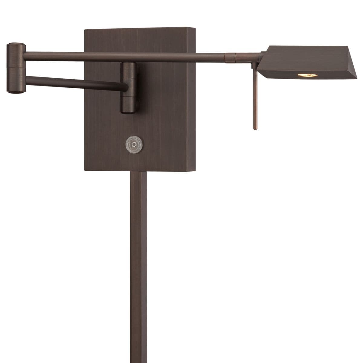 George Kovacs Georges Reading Room P4318 Led Swing Arm Wall Lamp by George — Copper Bronze Patina