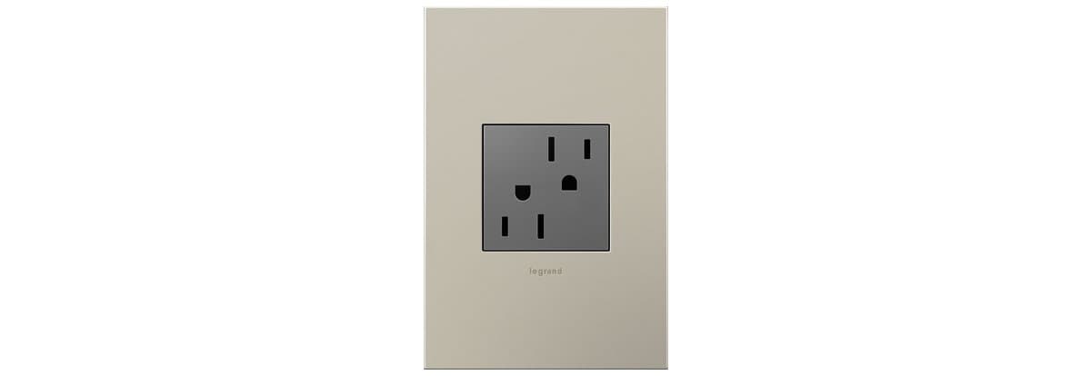 Legrand Adorne | adorne Tamper Resistant Outlet, 2-Module — Magnesium