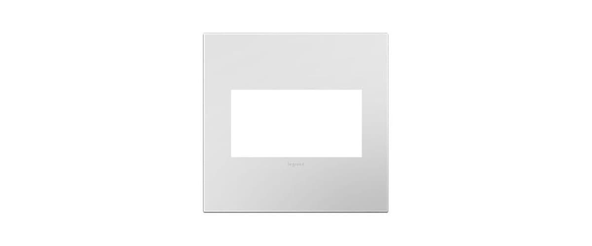 Legrand Adorne | adorne Plastics Metallic Wall Plates — Powder White, 2-Gang