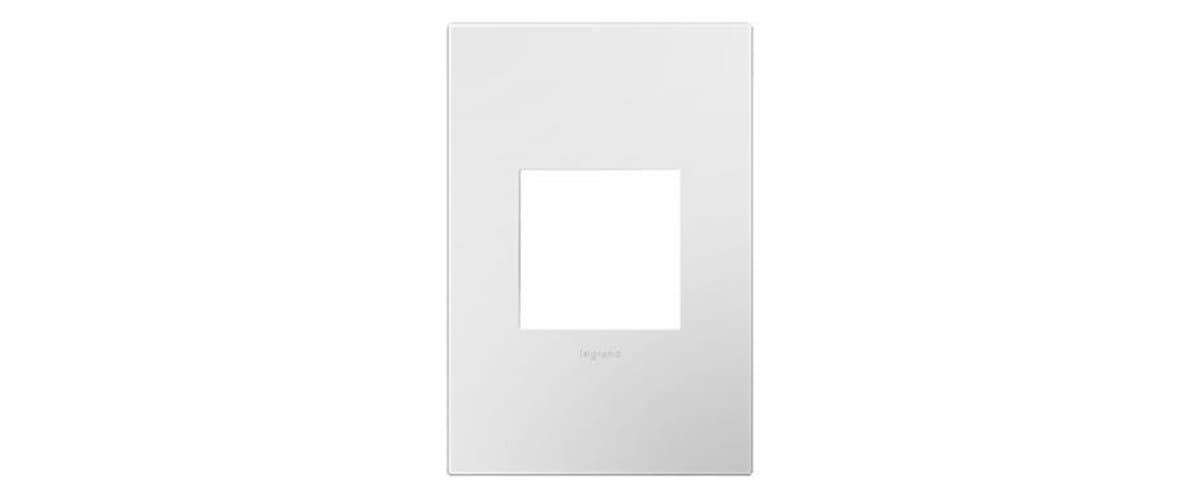 Legrand Adorne | adorne Plastics Metallic Wall Plates — Gloss White, 1-Gang