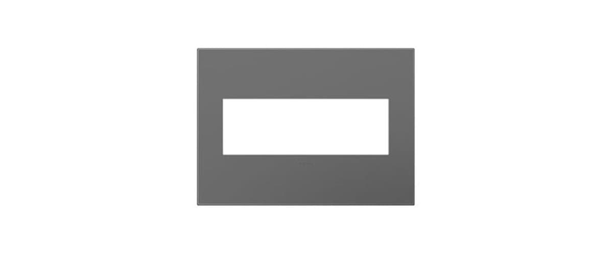 Legrand Adorne | adorne Plastics Metallic Wall Plates — Magnesium, 3-Gang