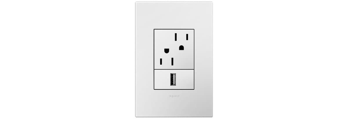 Legrand Adorne | adorne Plastics Neutral Wall Plates — Gloss White