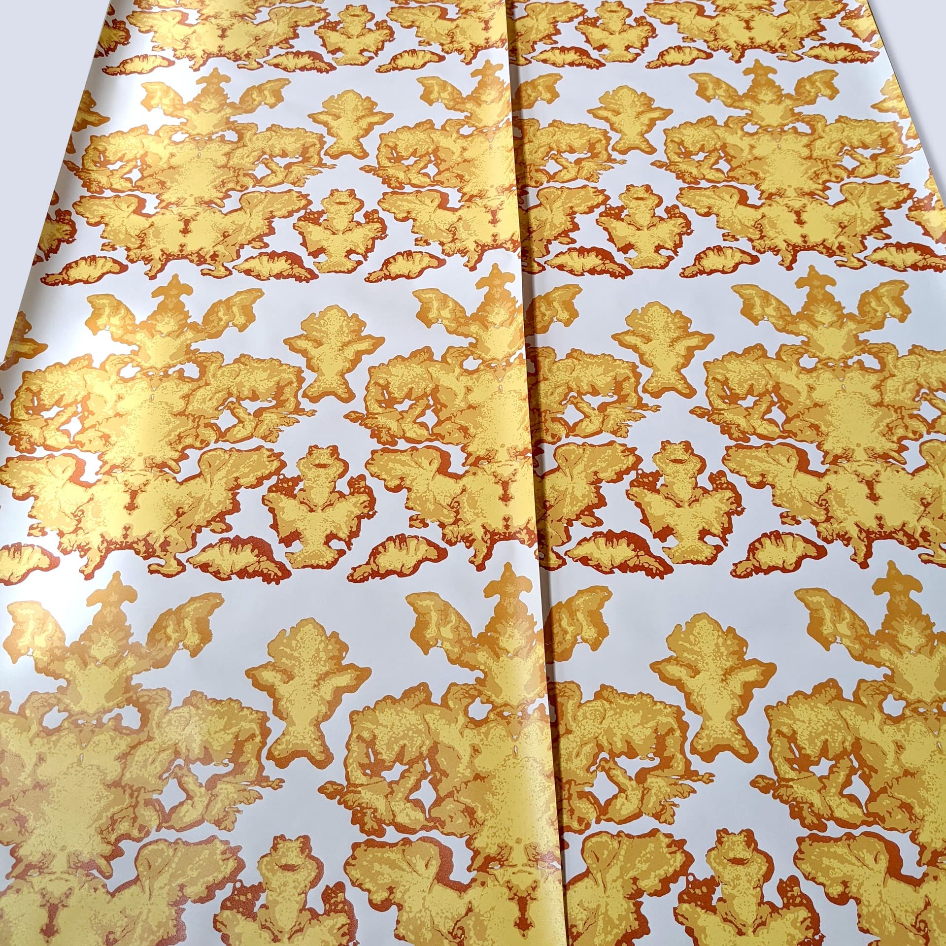 Timorous Beasties | Euro Damask Oranges Wall Covering Panels - alternate view