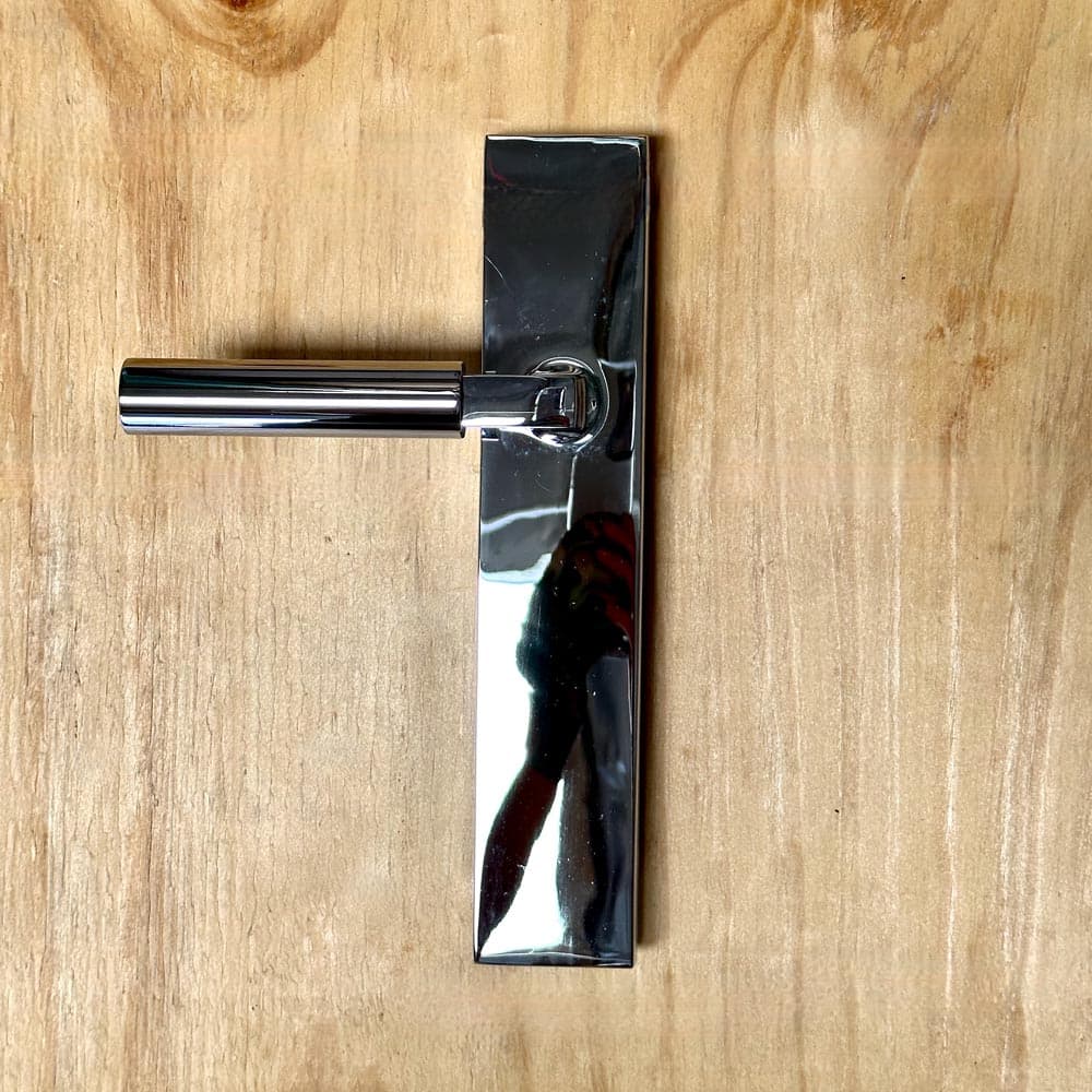 Emtek Hercules Lever, Multi Point C4, Non-Keyed, 2" x 10", RH in Polished Chrome