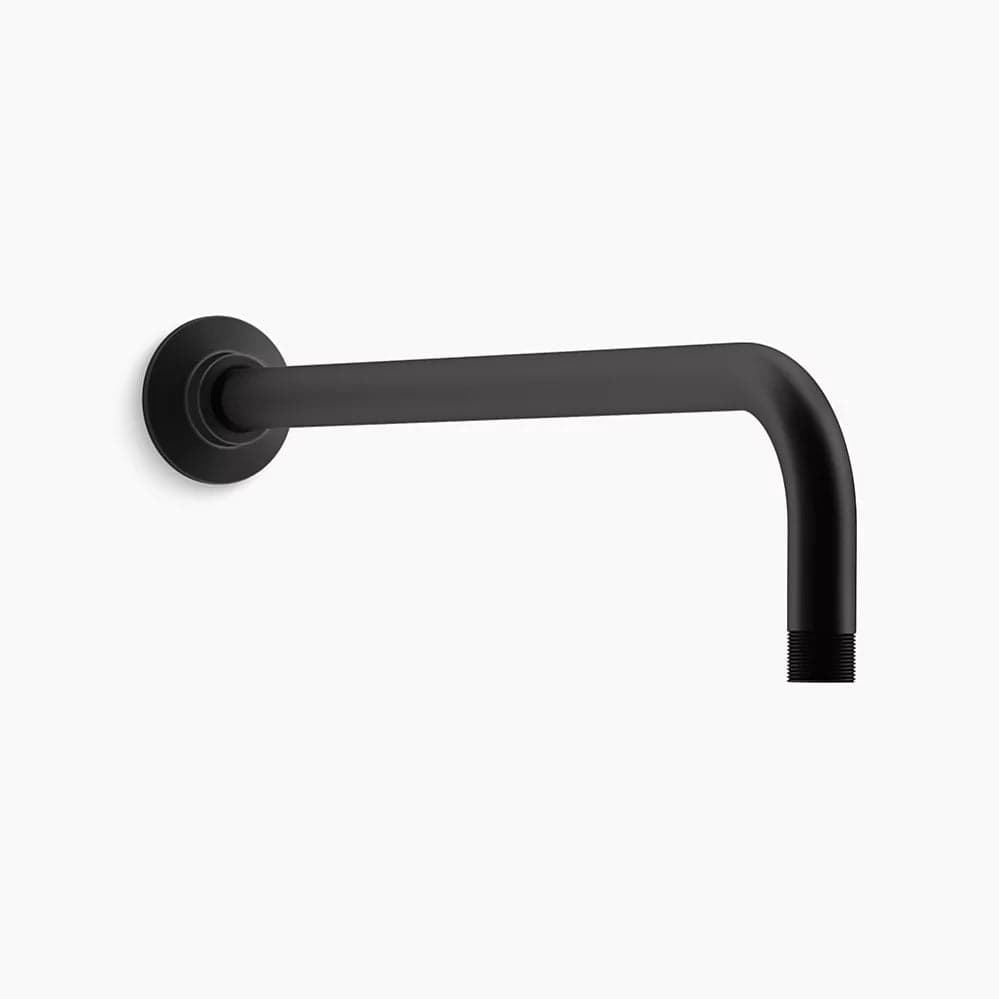 Kohler Wall-Mount Rainhead Arm & Flange 14.6" Matte Black brass