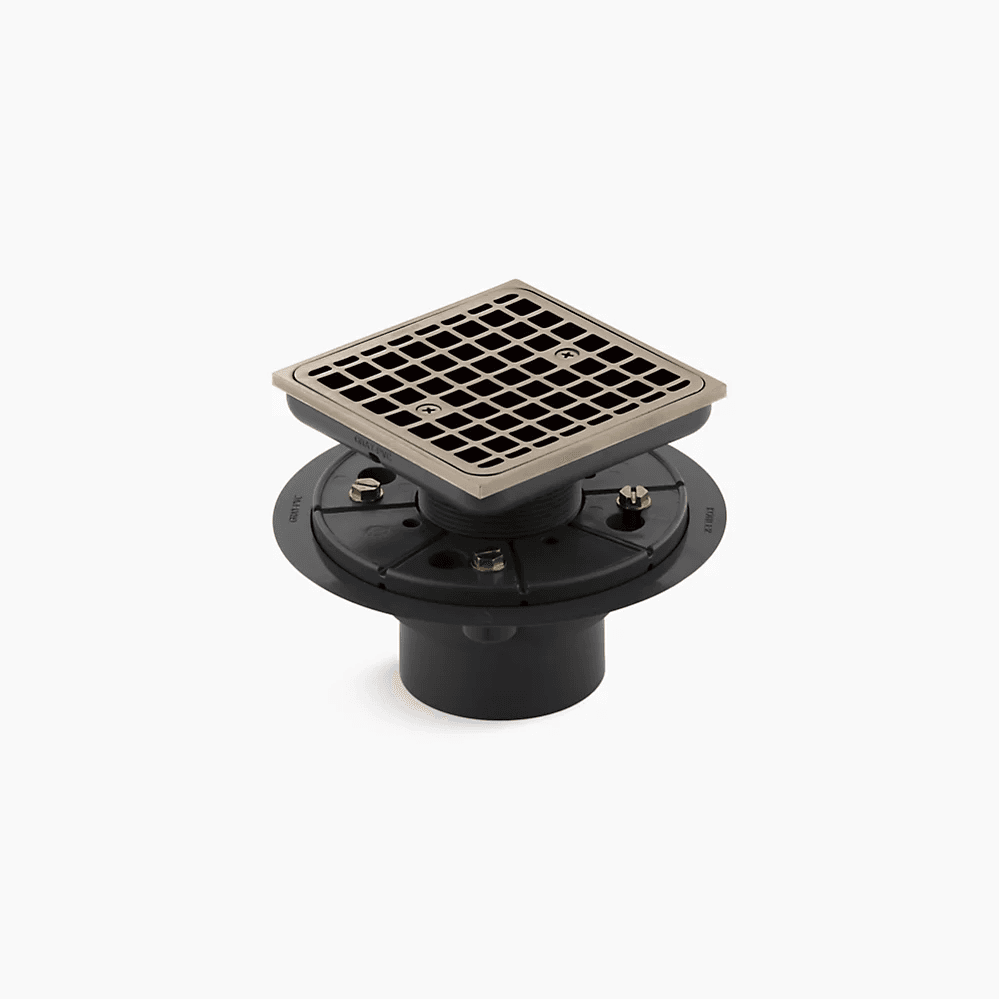 Kohler | Tile-In Square Shower Drain in Vibrant Brushed Bronze