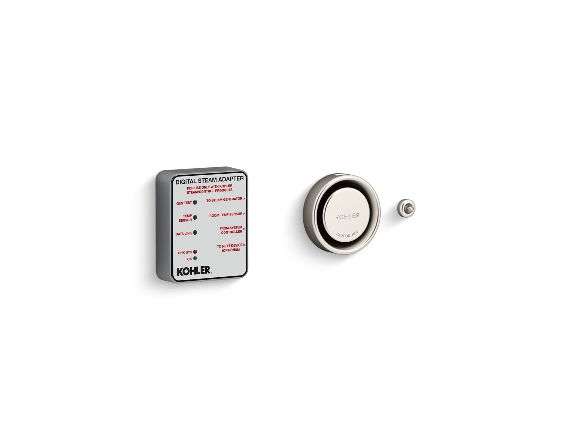 Kohler Invigoration Series Digital Steam Adapter Kit – Vibrant Brushed Nickel