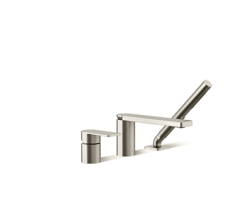 Kohler Parallel 3 Hole Bath Filler in vibrant brushed nickel finish