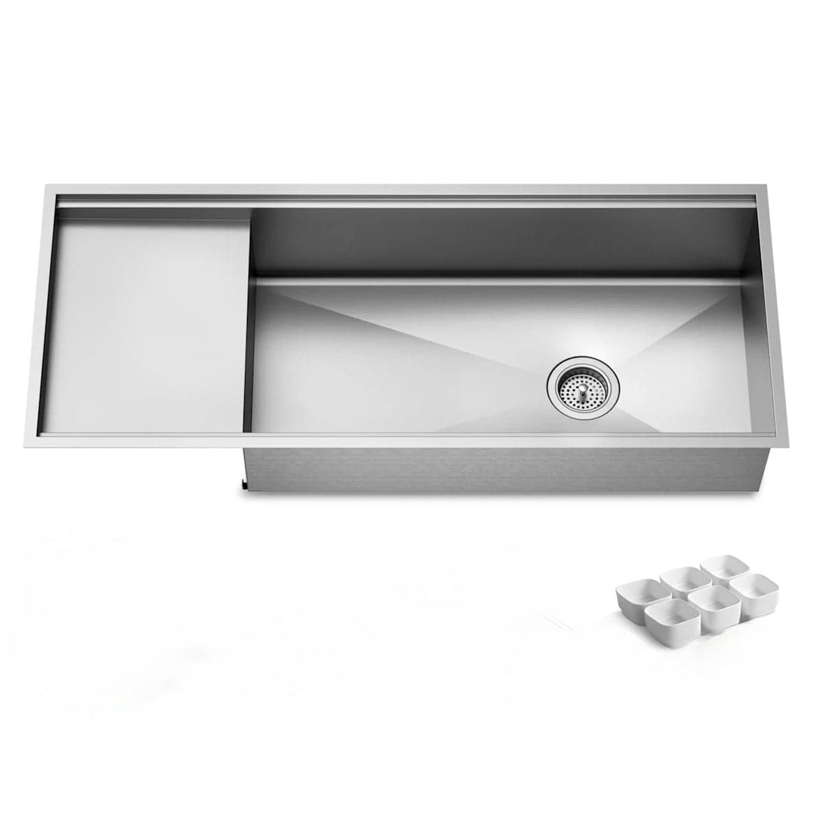 Kohler Stages 45" single basin undermount stainless steel kitchen sink with satin finish