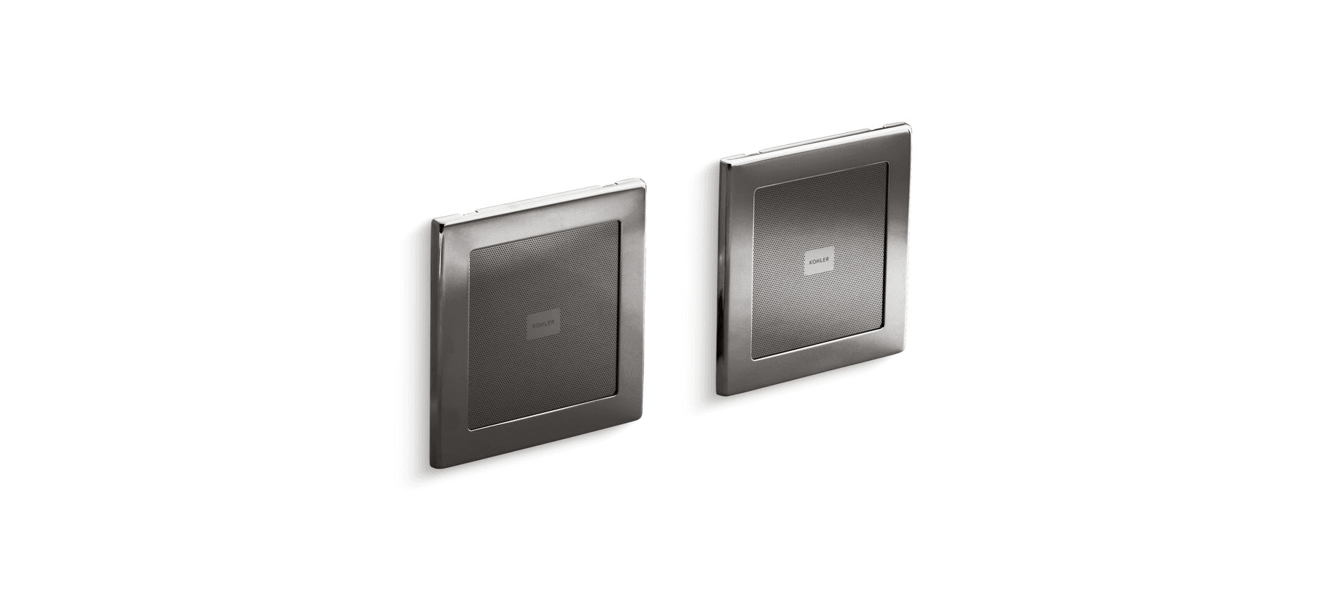 Kohler SoundTile Pair of Speakers in titanium finish, 4-7/8" square