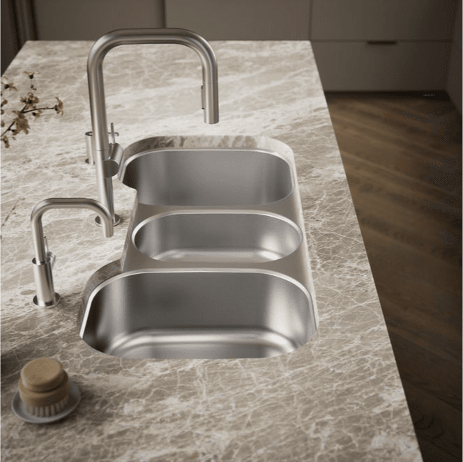 Kohler | Undertone 41‑5/8″ Undermount Triple‑Bowl Kitchen Sink Stainless Steel - alternate view
