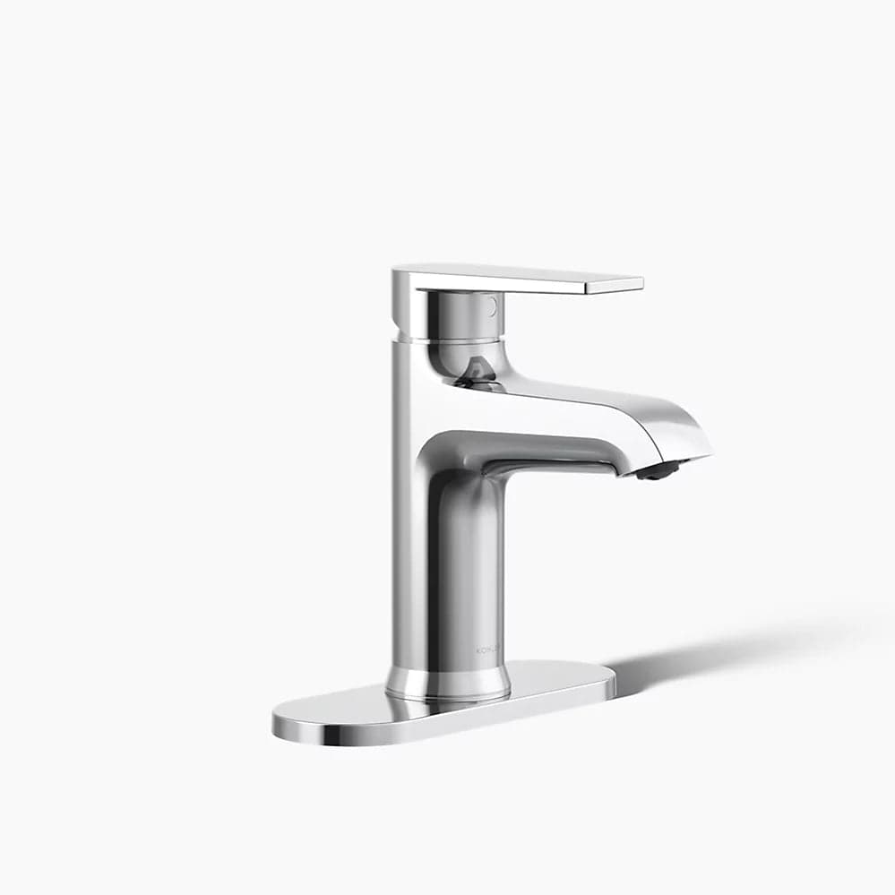 Kohler Hint Single-Handle Bathroom Sink Faucet with Escutcheon in Polished Chrome
