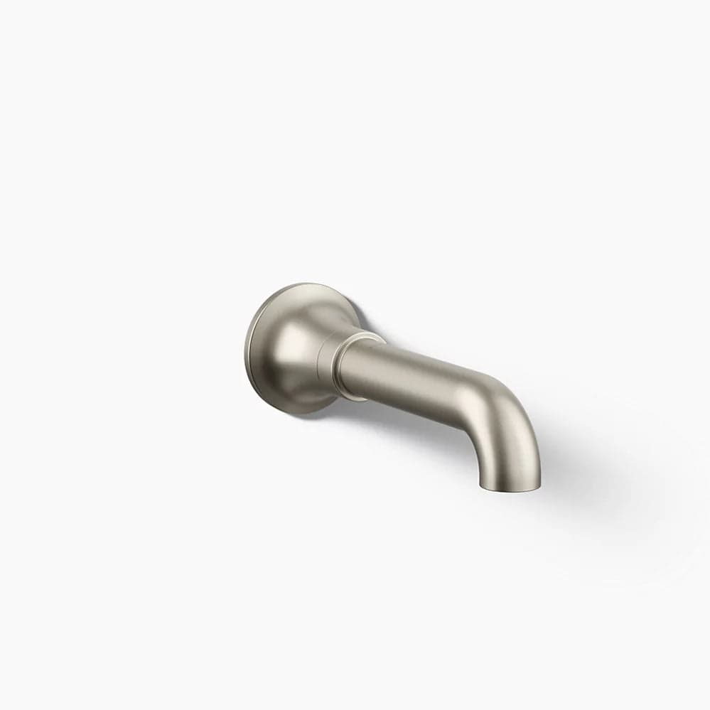 Kohler Tone Wall-Mount Non-Diverter Bath Spout 7⅜″ in Vibrant Brushed Nickel