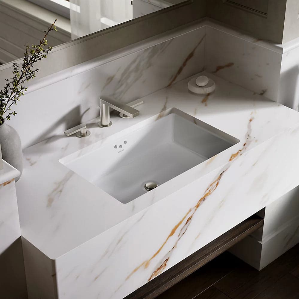 Kohler | Kathryn 24" Rectangular Undermount Bathroom Sink in White - alternate view