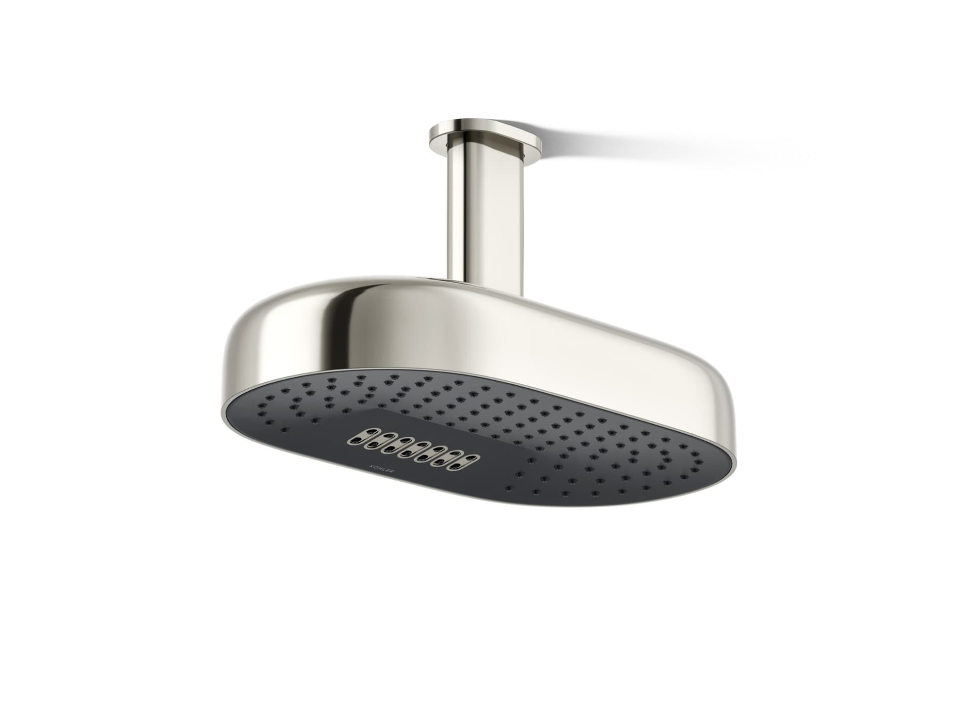 Kohler Statement Oblong 14" Two-Function Rainhead – Vibrant Polished Nickel