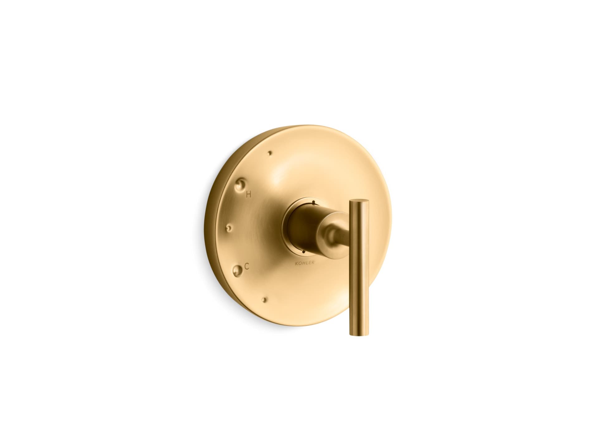 Kohler Purist Rite-Temp Valve Trim with Lever Handle – Vibrant Brushed Moderne Brass