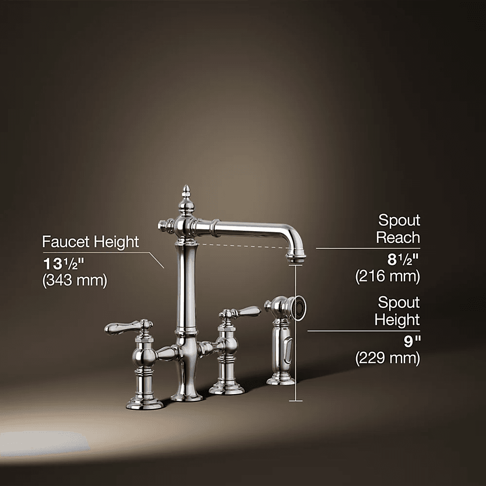 Kohler | Artifacts Bridge Faucet in Polished Chrome - alternate view
