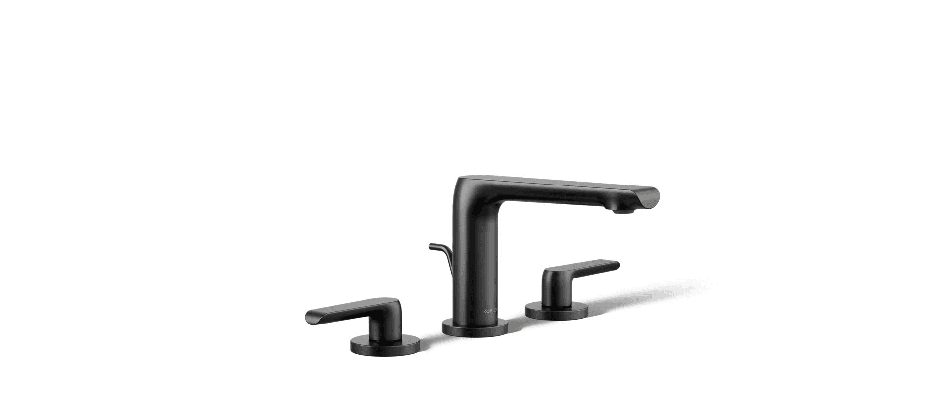 Kohler Avid 1.2 GPM widespread bathroom faucet with pop-up drain assembly in polished chrome
