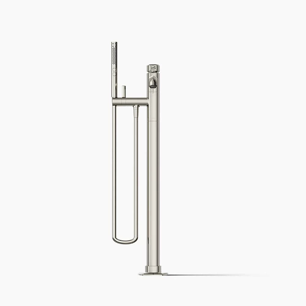 Kohler | Occasion Floor‑Mount Bath Filler Trim w/ Handshower Vibrant Polished Nickel - alternate view