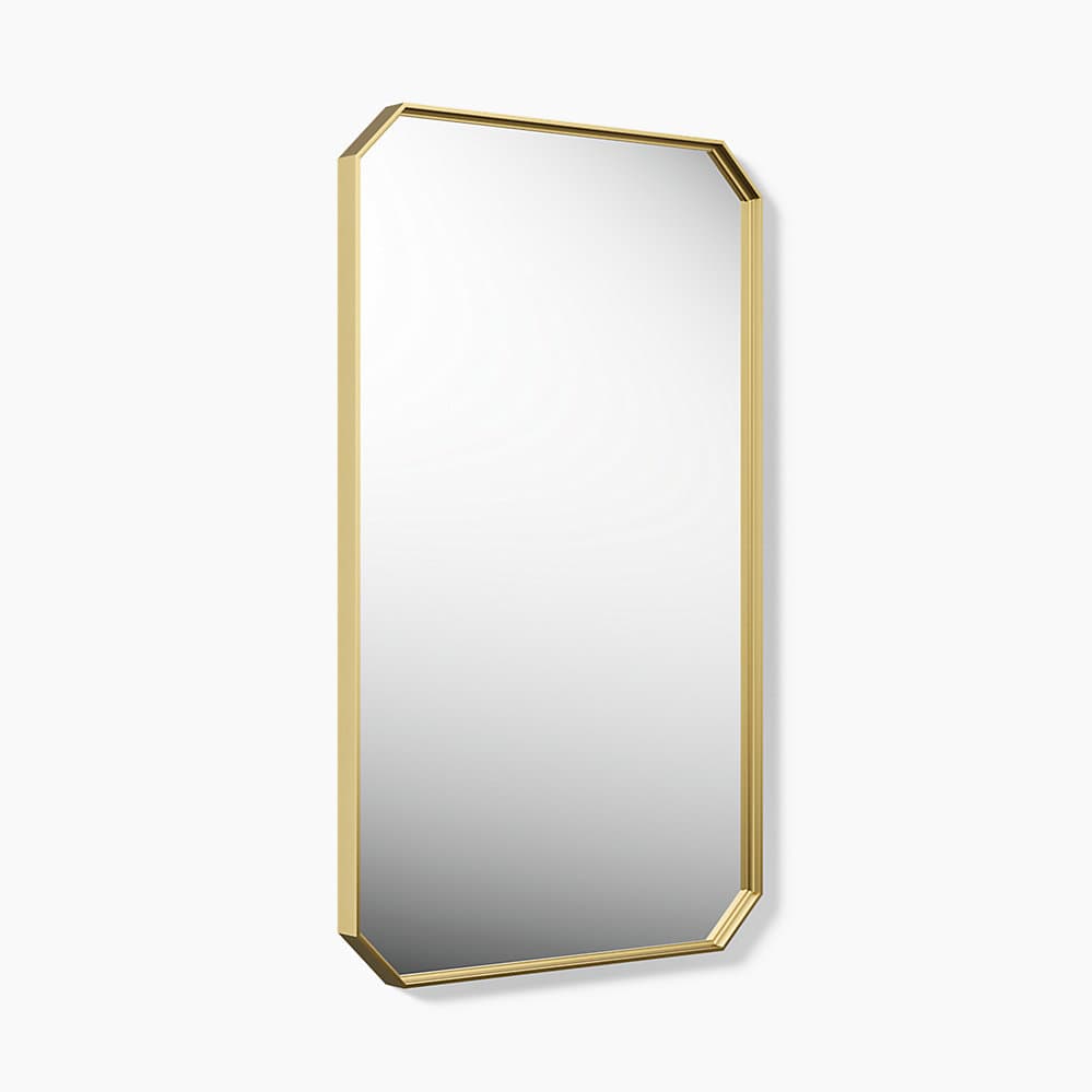 Kohler Claude by Studio McGee 24" x 40" Framed Mirror — Vibrant Brushed Moderne Brass