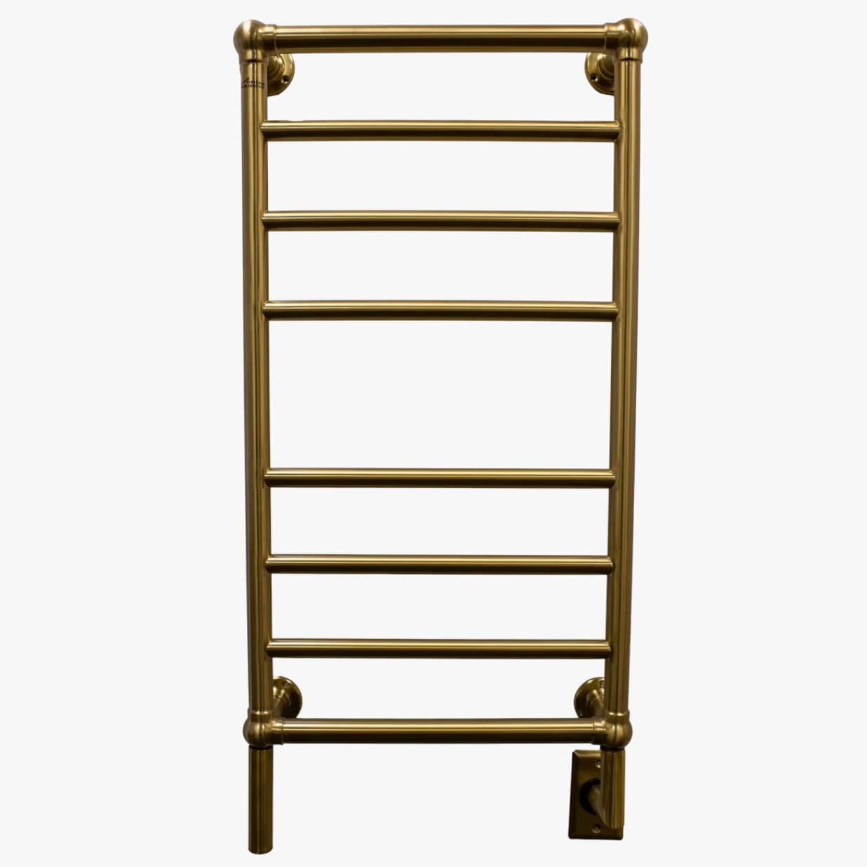 Amba | Traditional Towel Warmer – Brushed Modern Brass