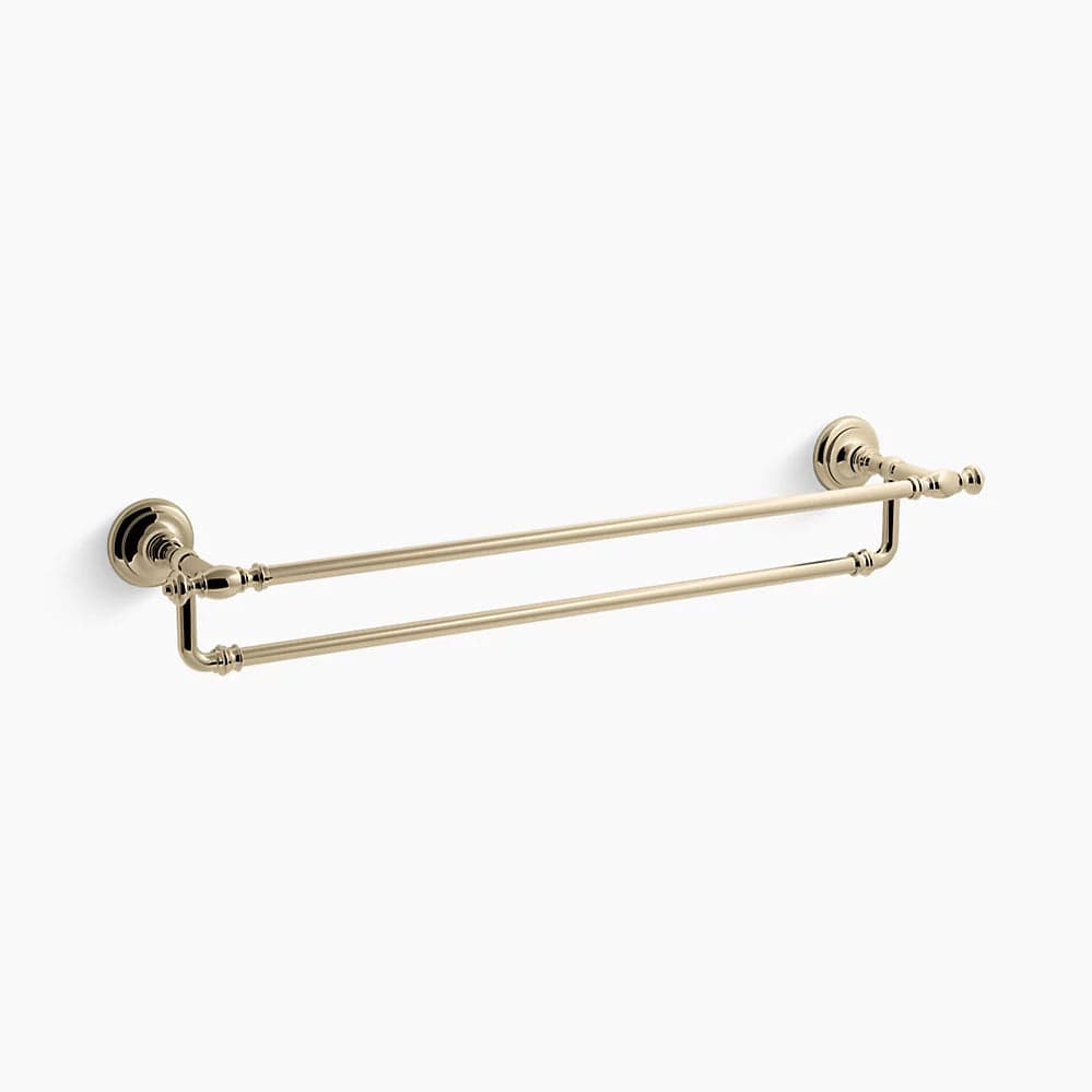 Kohler Artifacts 24" Double Towel Bar in Vibrant French Gold finish