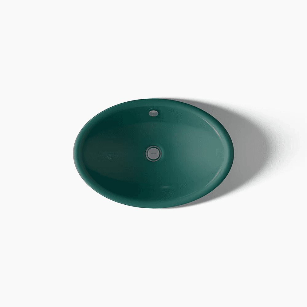 Kohler | Iron Plains Sink in Teal - alternate view