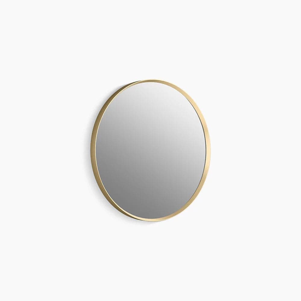 Kohler | Essential 22″ Round Framed Mirror Moderne Brushed Gold