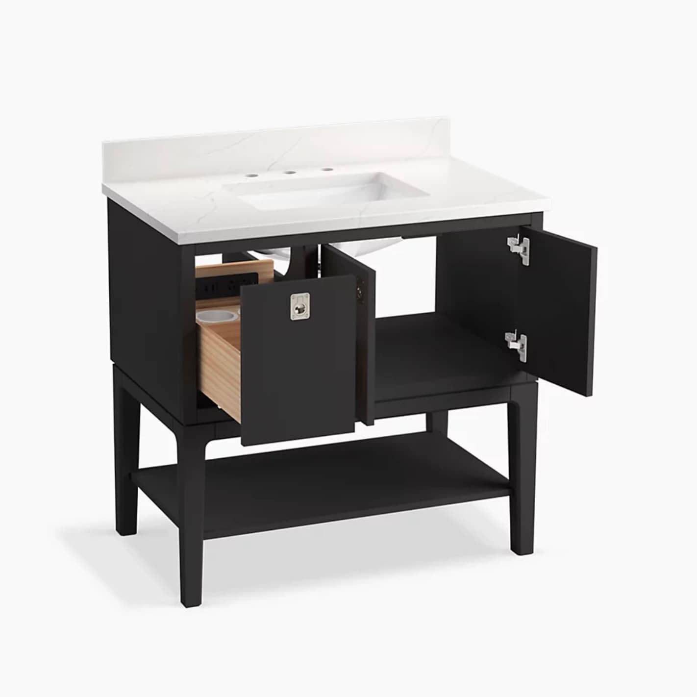 Kohler | Seagrove by Studio McGee 36" Vanity with Quartz Top – Ferrous Grey - alternate view