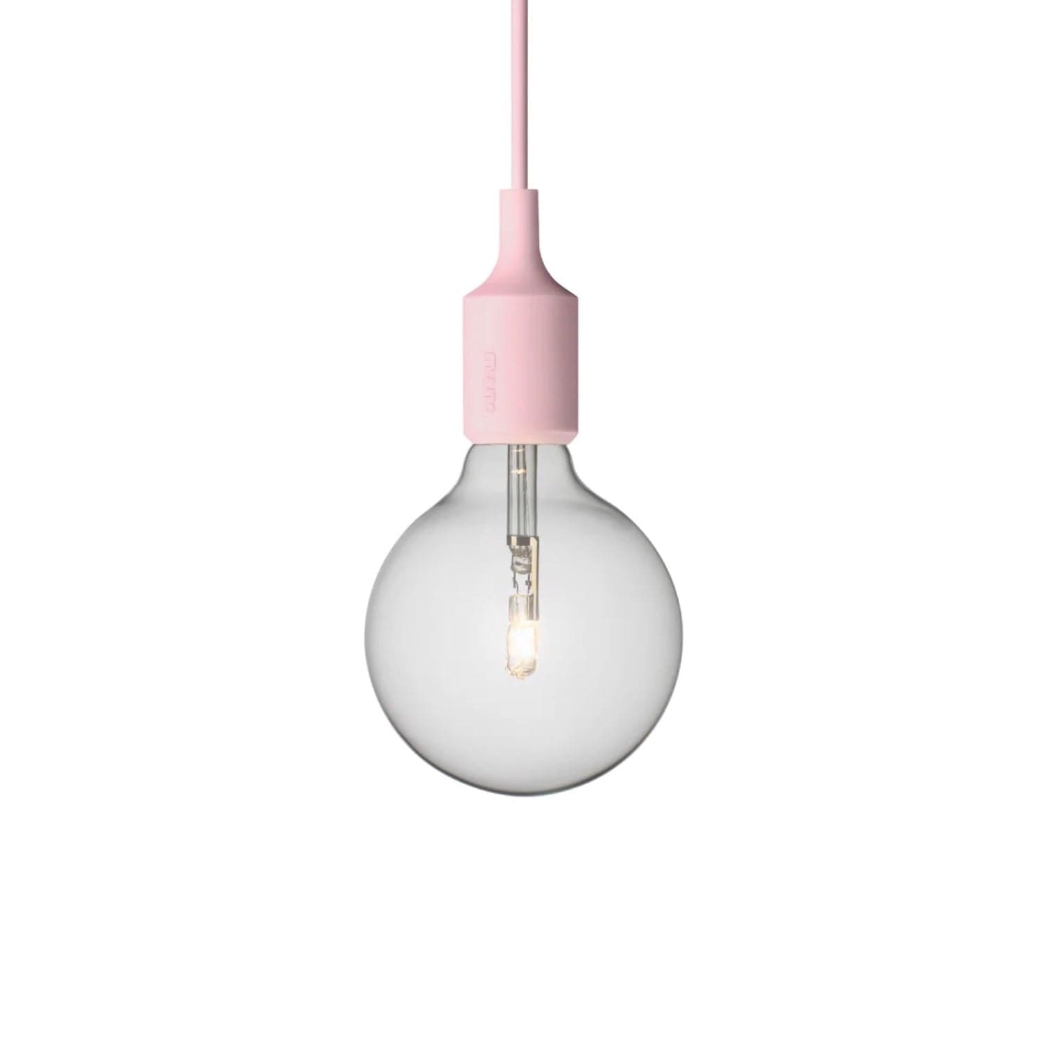 Muuto E27 Pendant Light with Edison Bulb in Rose