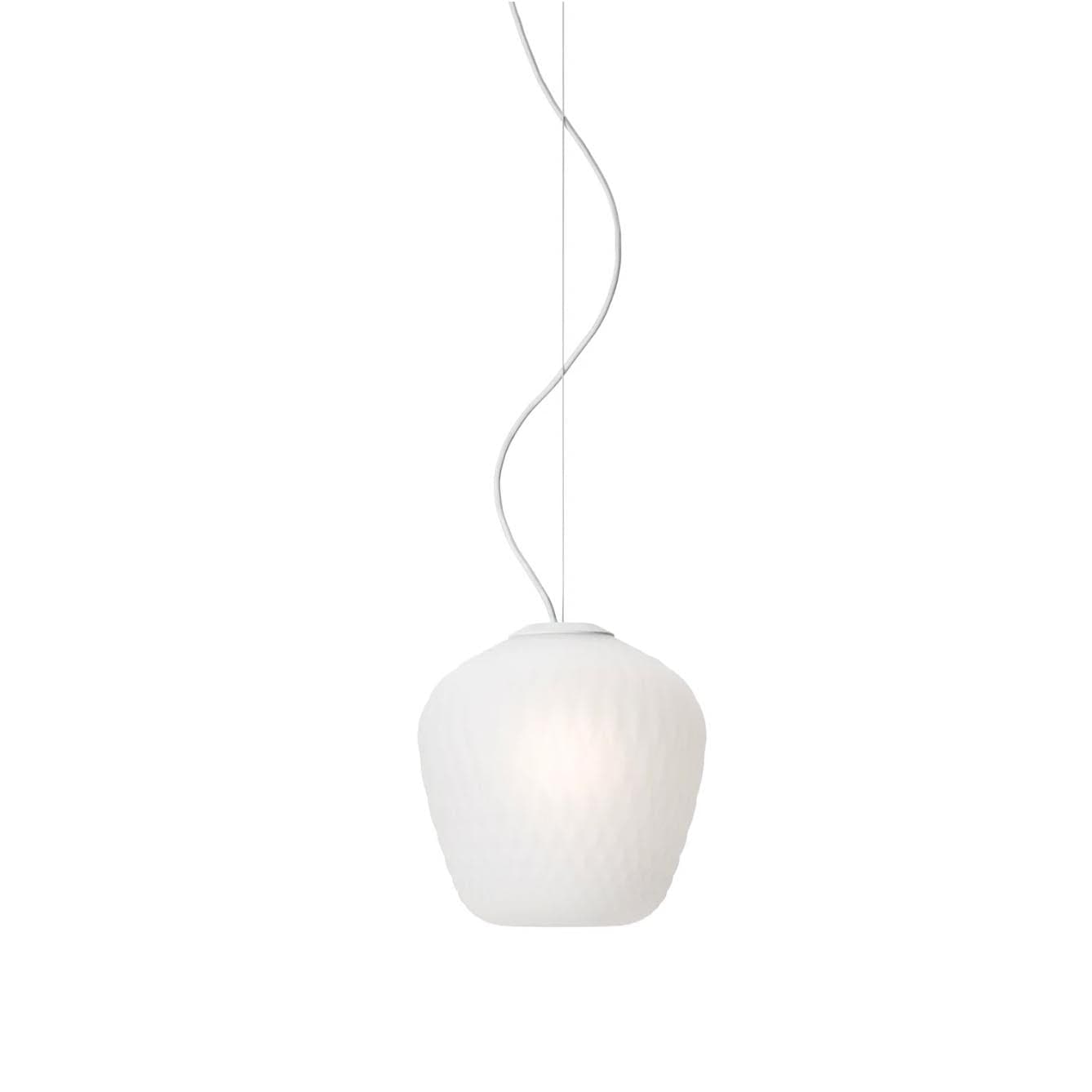 &Tradition Blown SW3 Pendant in opal mouth-blown glass