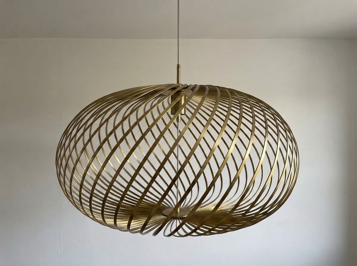 Tom Dixon Spring pendant, large, hanging (AI-generated image)