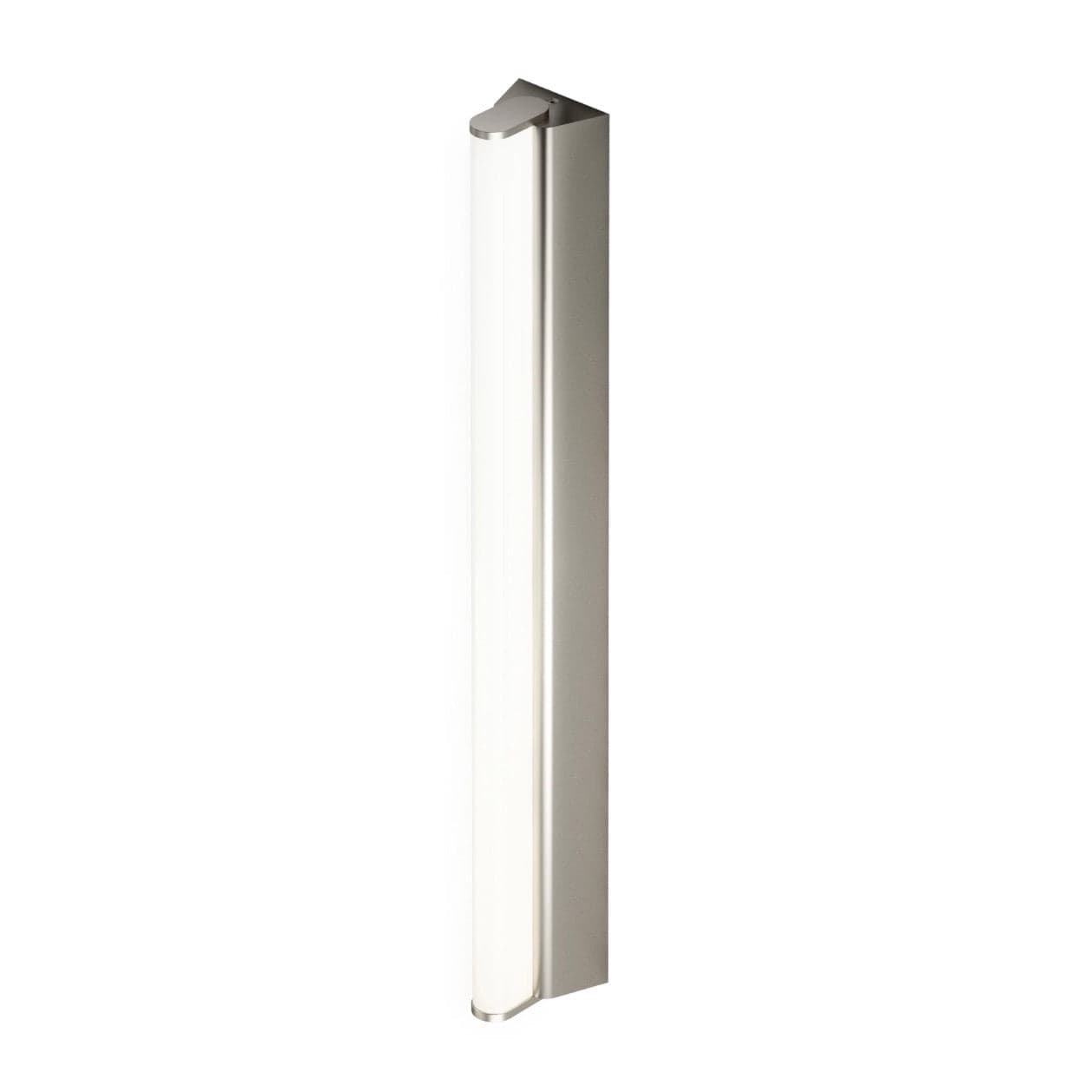 CVL Metrop Large Wall Light in satin nickel, 30.7" wide metal and polycarbonate LED fixture