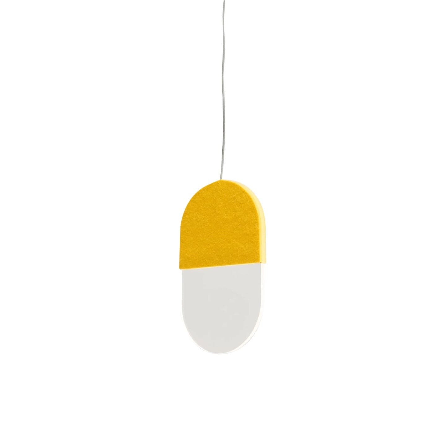 ANDlight Slab P20 Pendant in Marigold with Merino wool felt shade