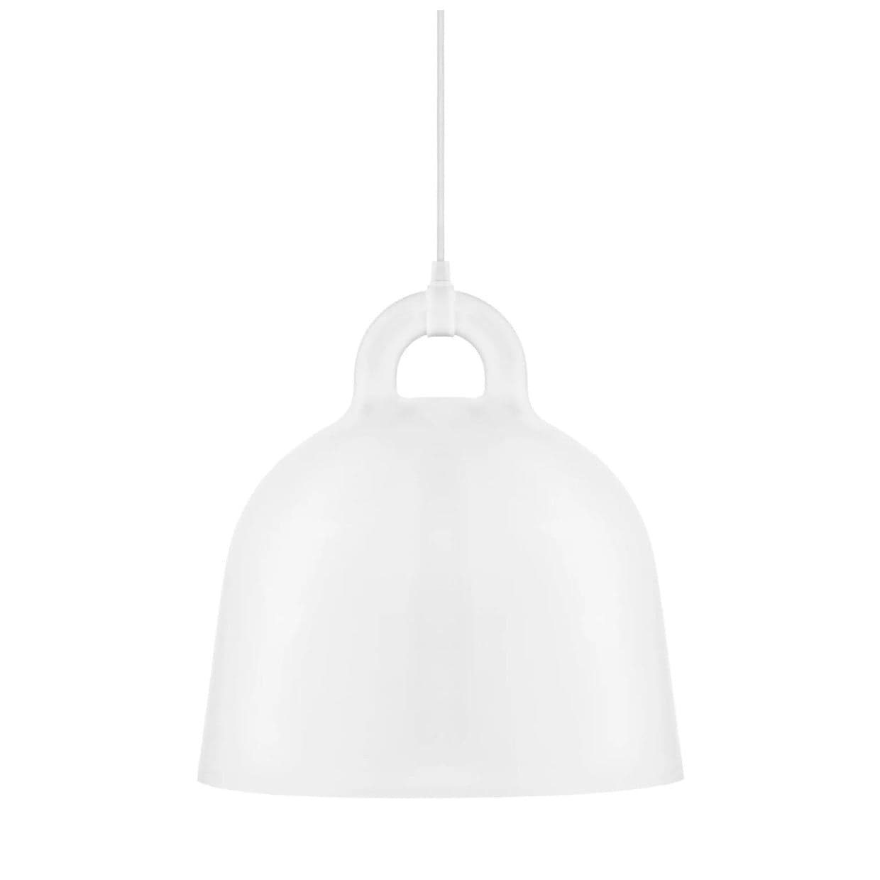 Normann Copenhagen Bell Pendant in white, medium size with matte finish
