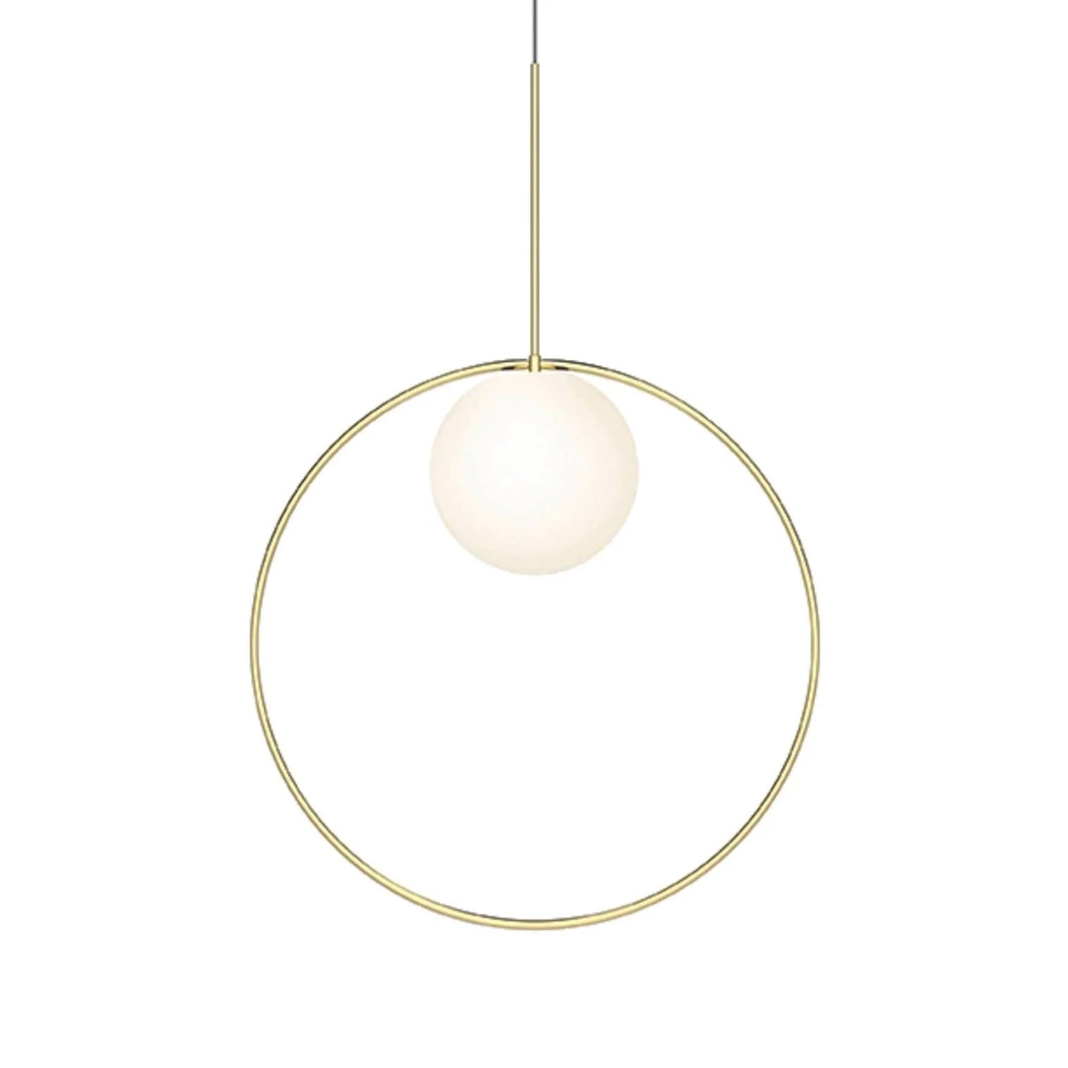 Pablo Designs Bola Halo Pendant in Brass, Large, 22 inches diameter