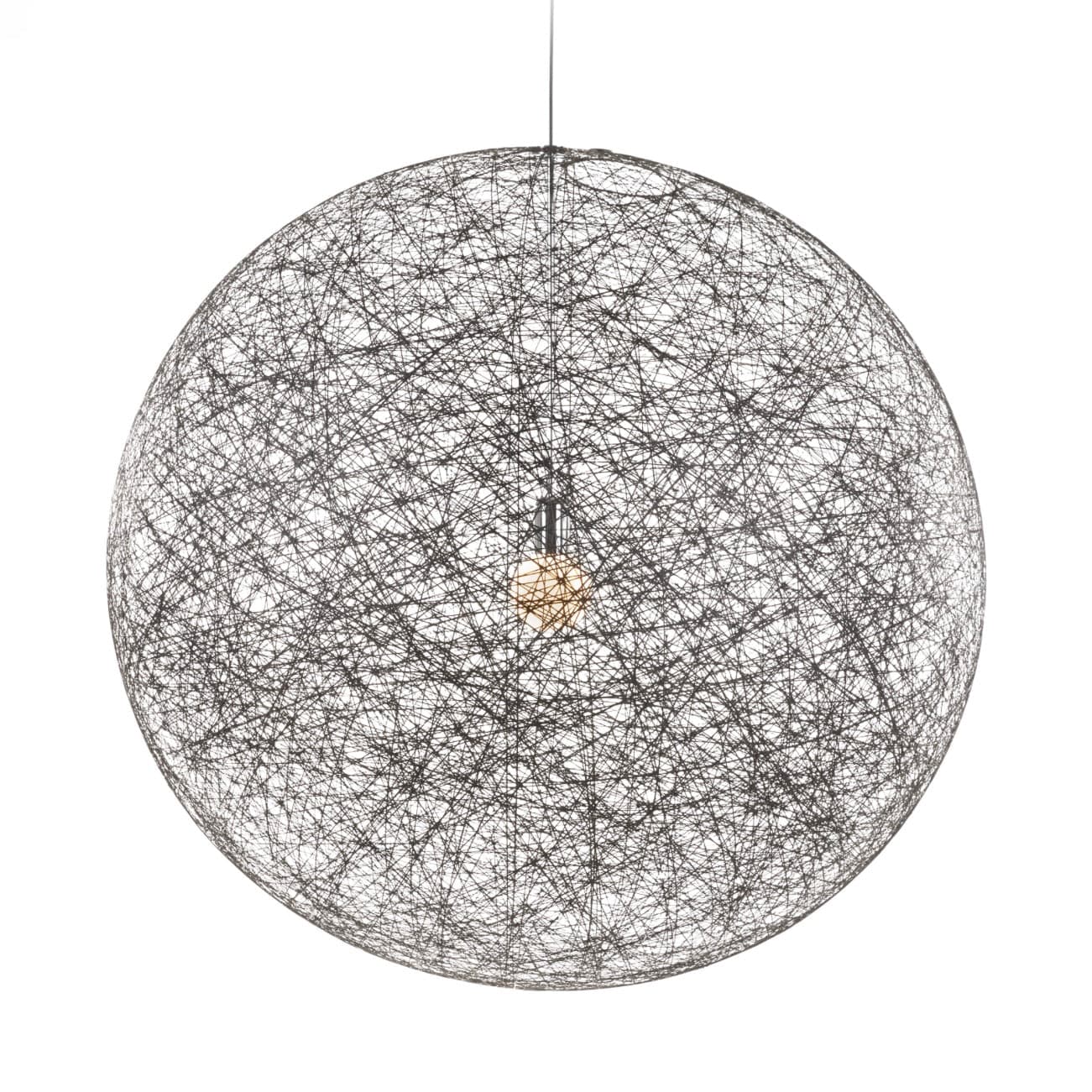 Moooi Random II Pendant Light Large, black fiberglass with epoxy resin, 41.3" diameter