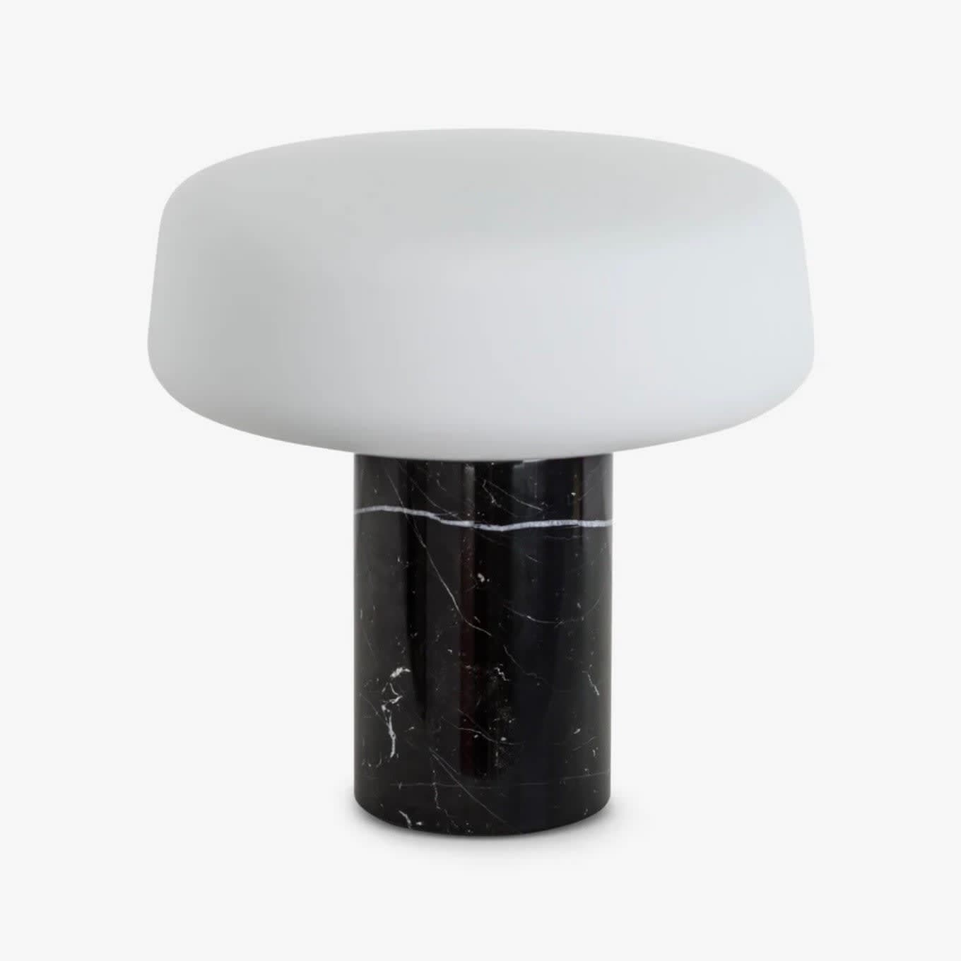 Terence Woodgate | Small Solid Table Light in Nero Marquina Marble
