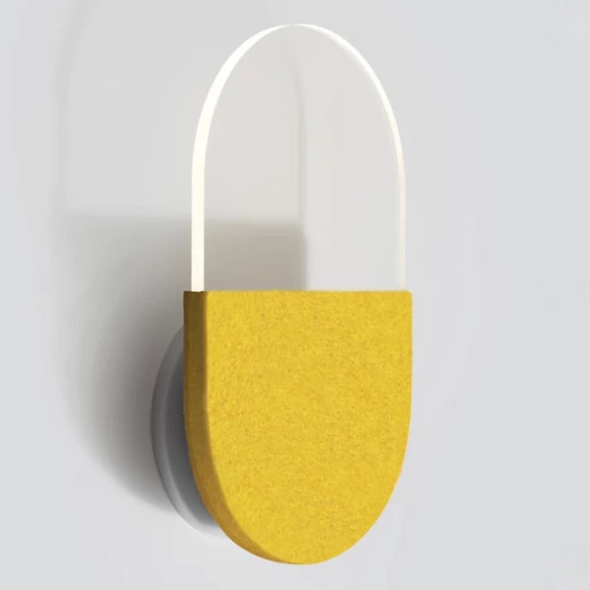 ANDlight Slab W20 LED Wall Sconce in Gold Felt with acrylic and wool