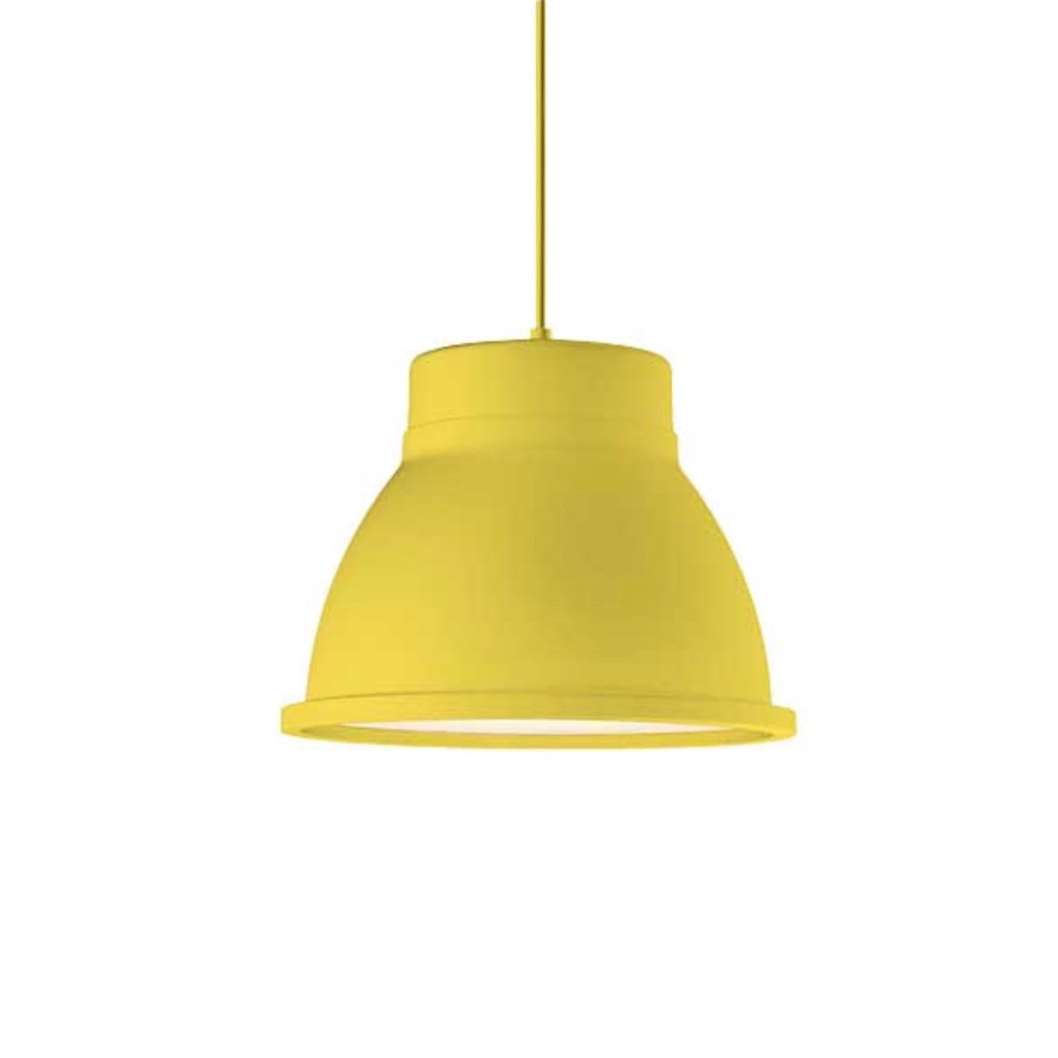 Muuto Studio Pendant Lamp in yellow powder-lacquered aluminium with glass diffuser